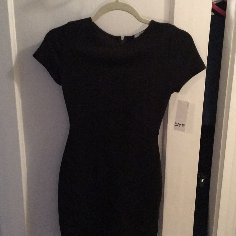 Bar iii. Black fitted midi dress